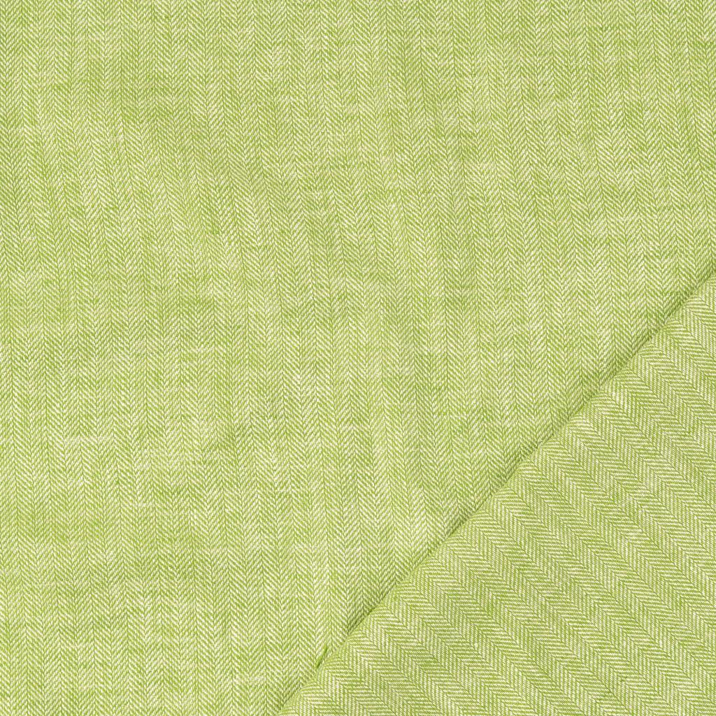 Half linen patterned herringbone * From 50 cm