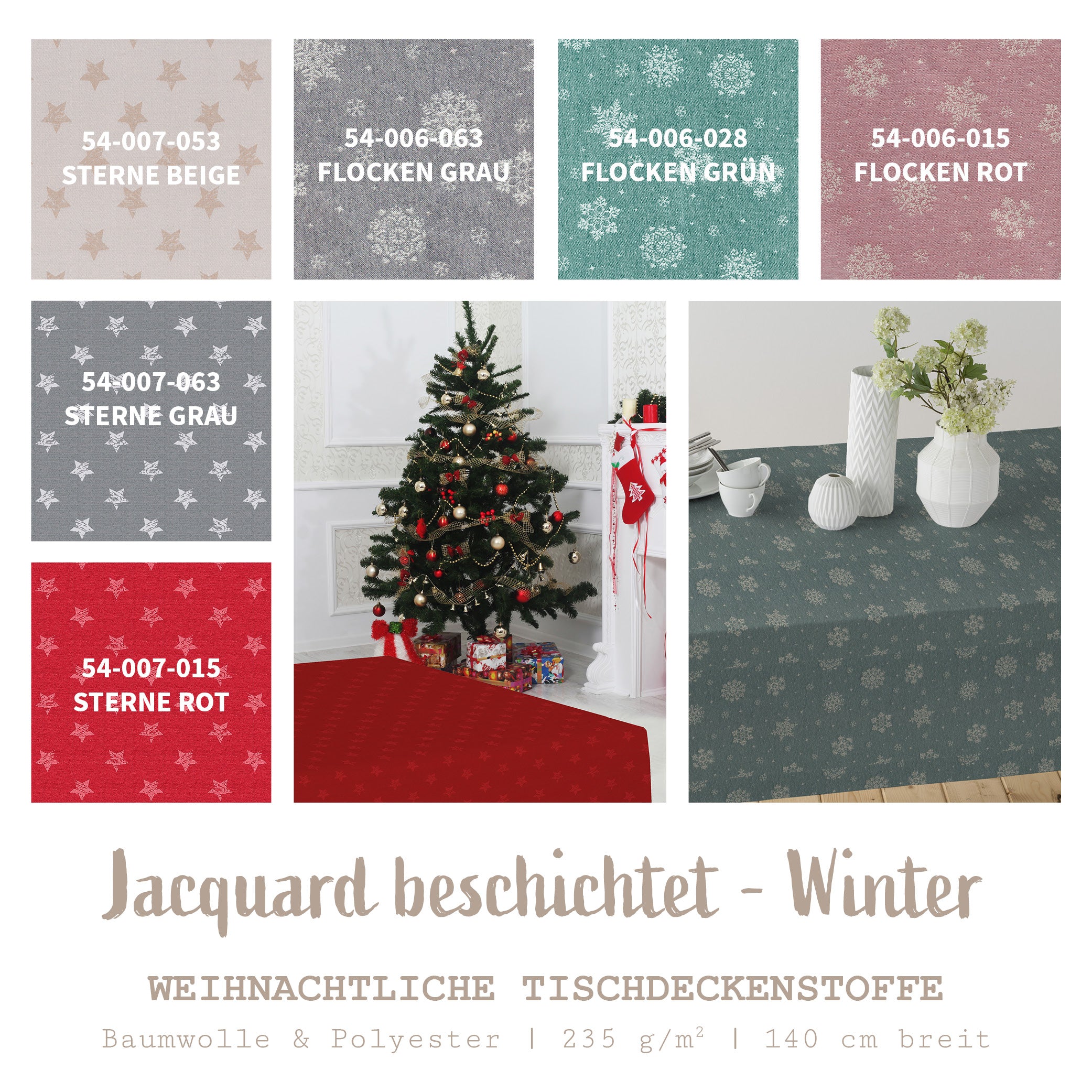 Jacquard beschichtet | Wasserabweisend *Ab 50cm