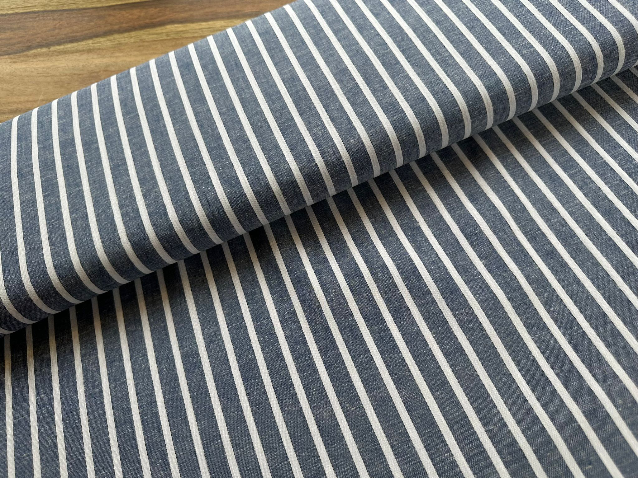 Half linen stripes * From 50 cm - 0