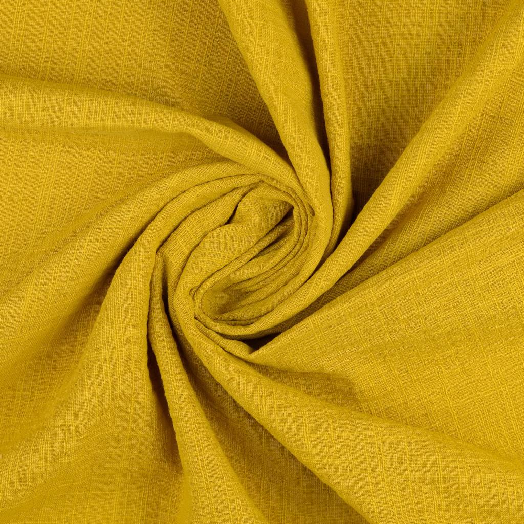 Buy 034-mustard Muslin linen look *From 25 cm