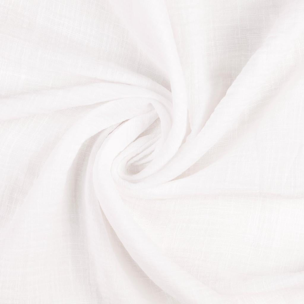 Buy 050-white Muslin linen look *From 25 cm