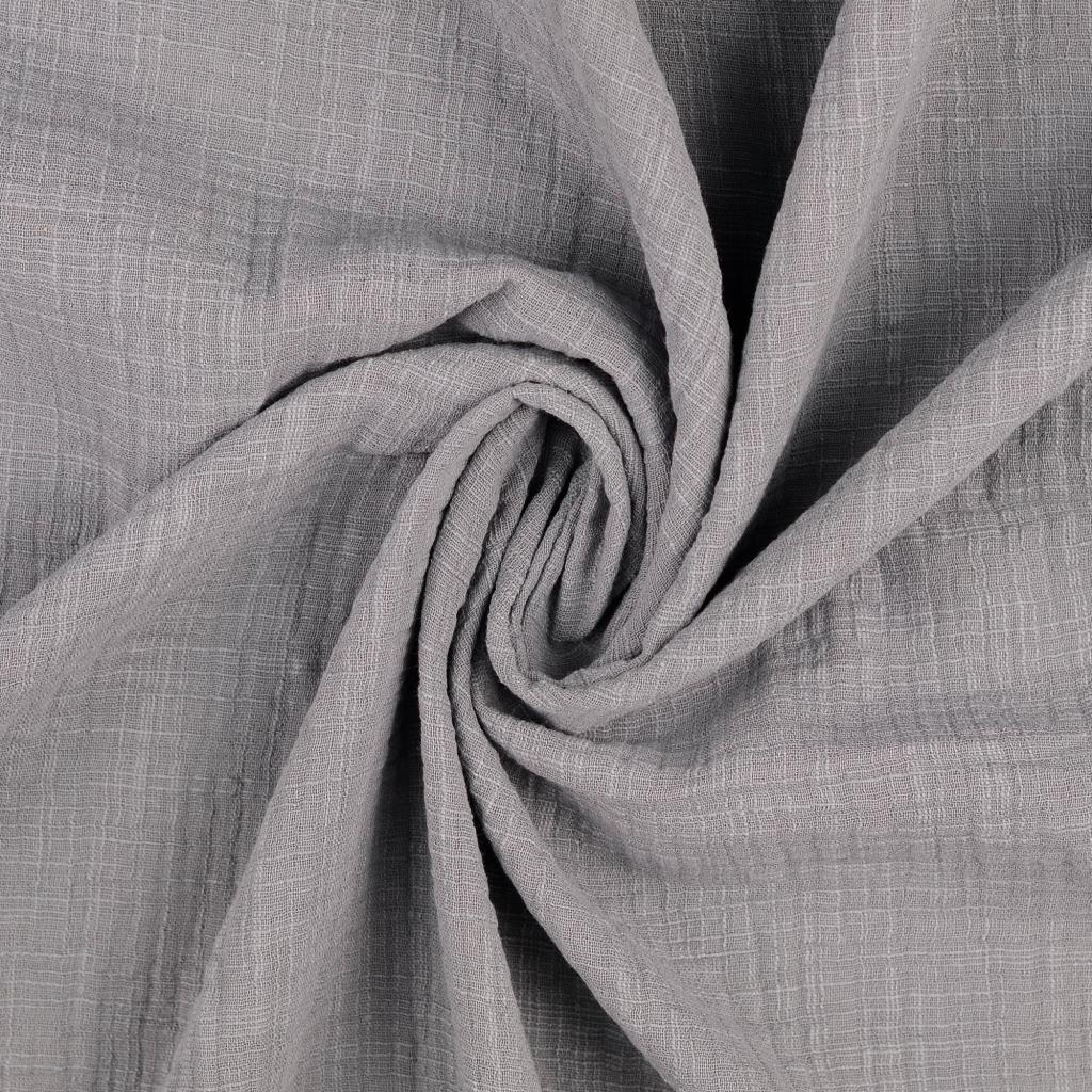 Buy 063-gray Muslin linen look *From 25 cm