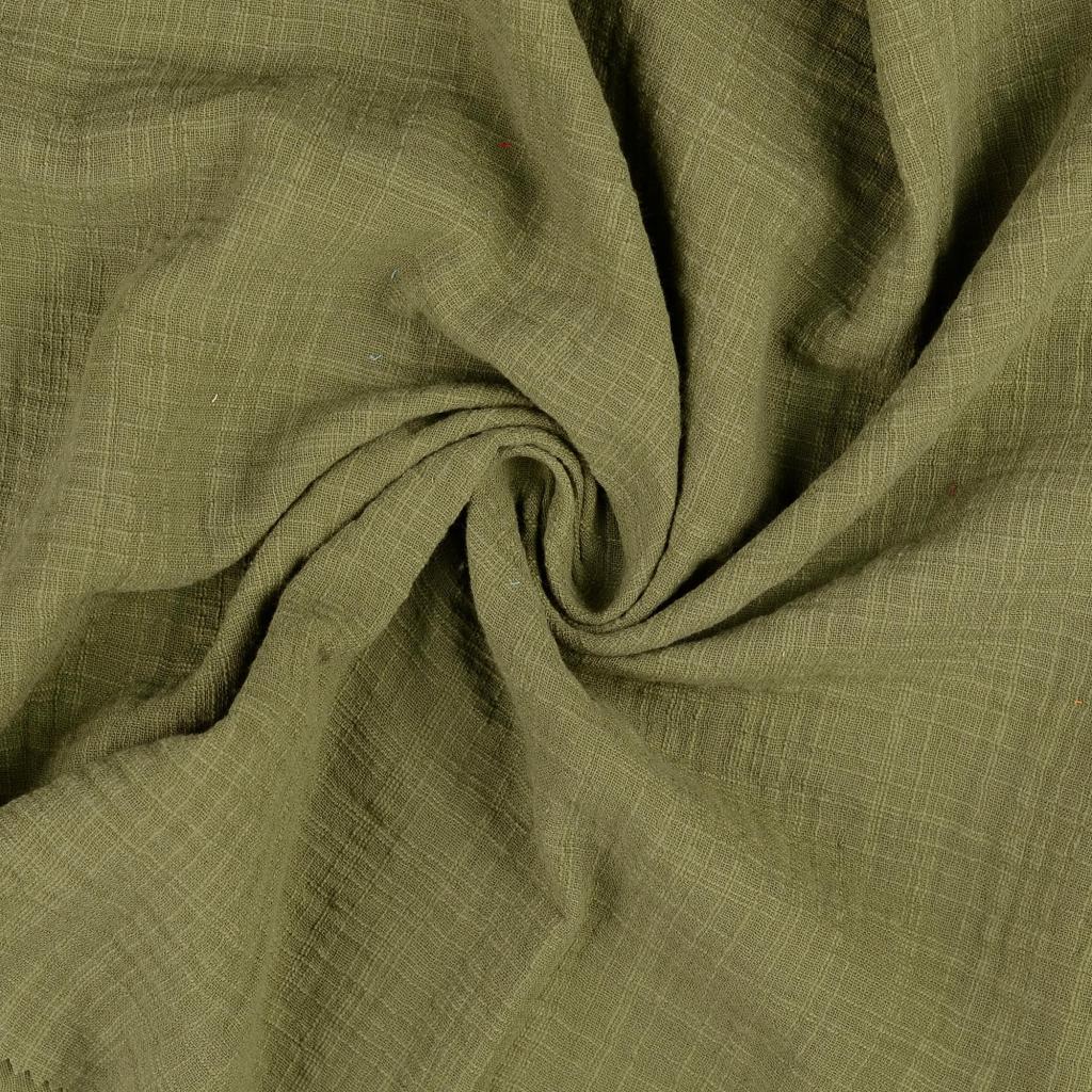 Buy 078-khaki Muslin linen look *From 25 cm