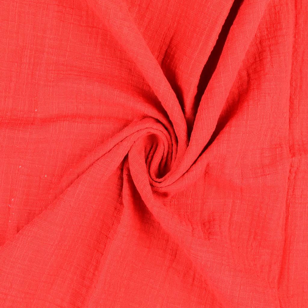 Buy 015-red Muslin linen look *From 25 cm
