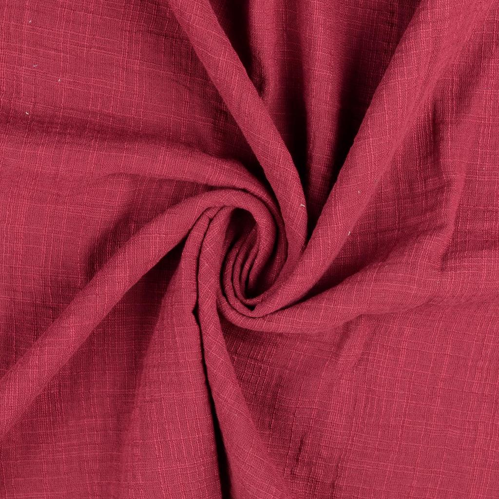 Buy 018-d-red Muslin linen look *From 25 cm