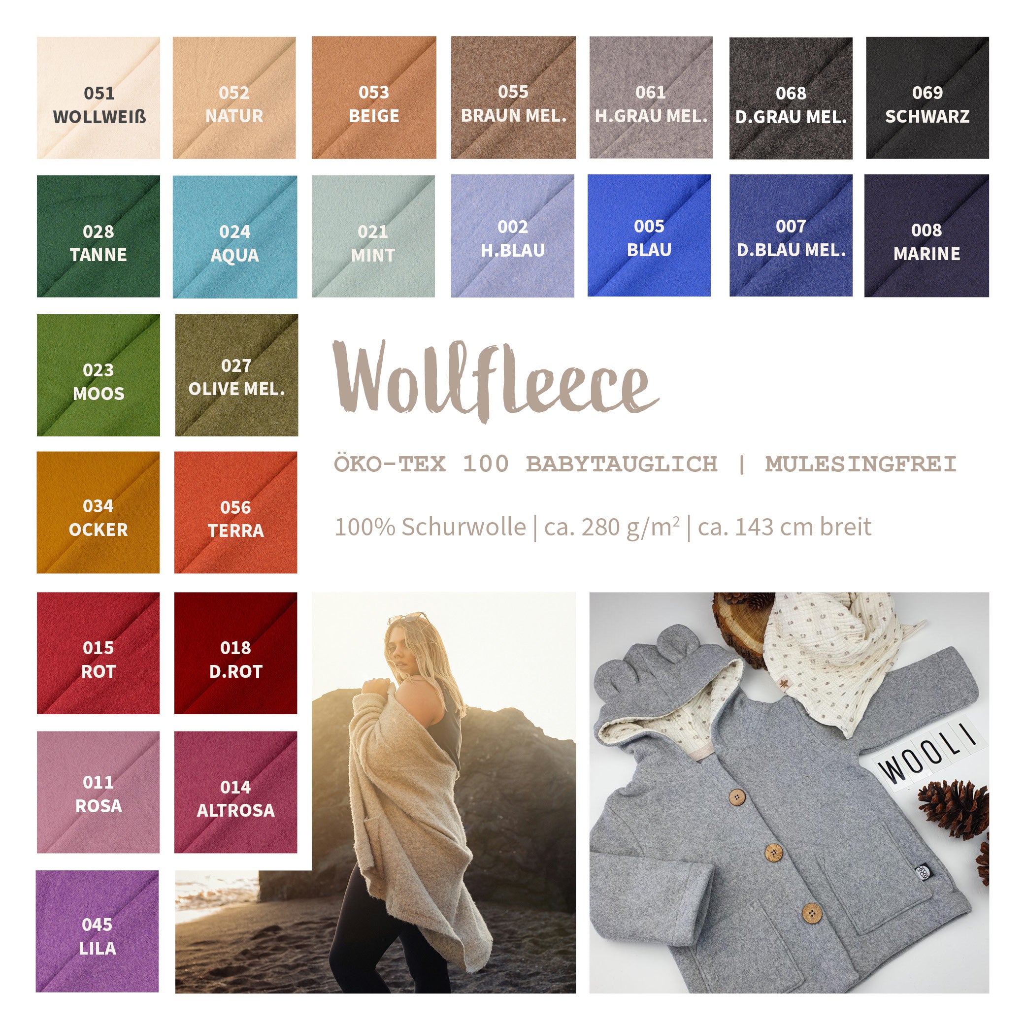 Wollfleece *Ab 50cm