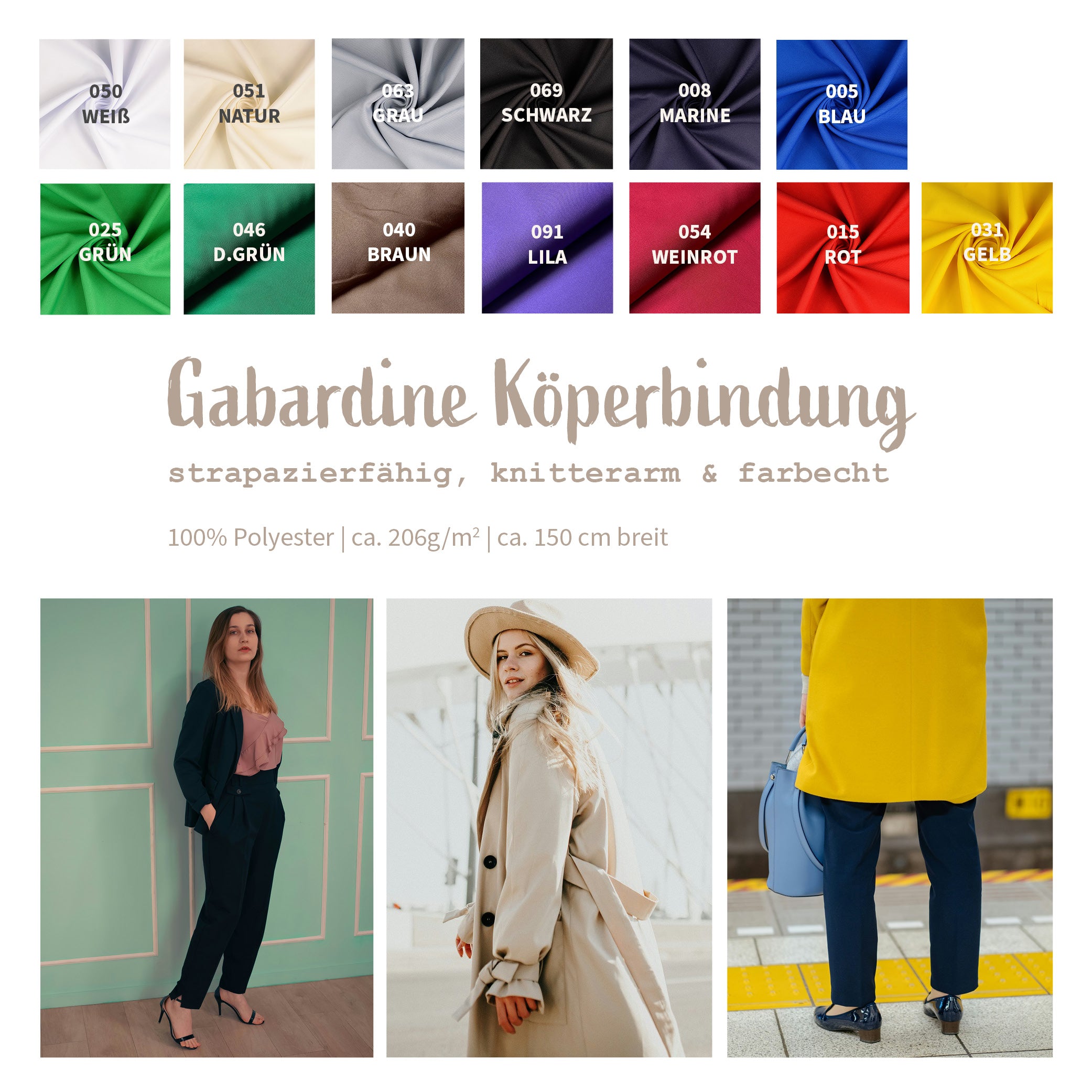 Gabardine Köper *Ab 50cm