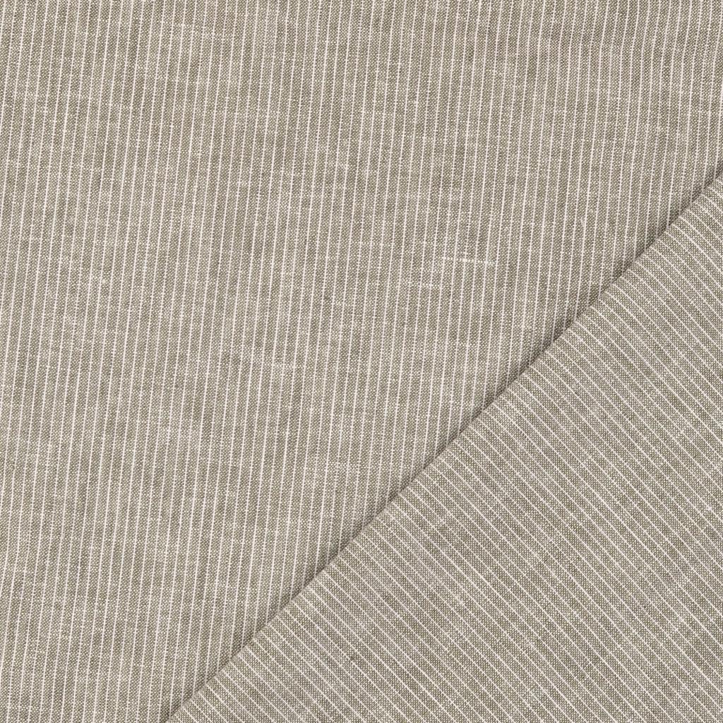 Half linen patterned fine stripes * From 50 cm