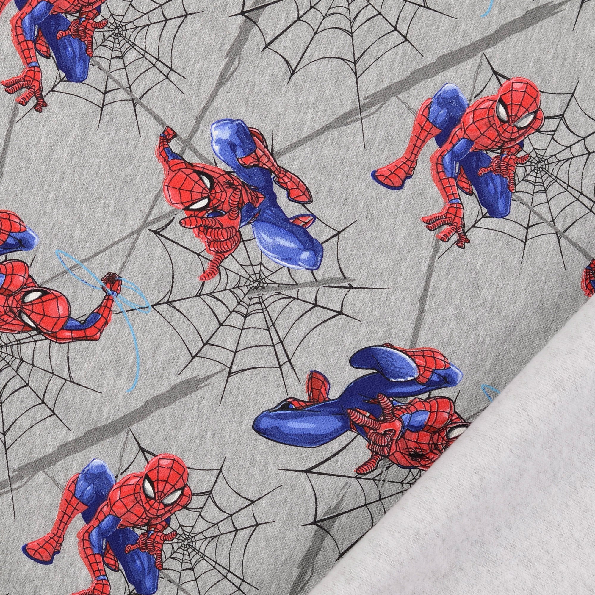 French-Terry Spiderman grau *Ab 50cm