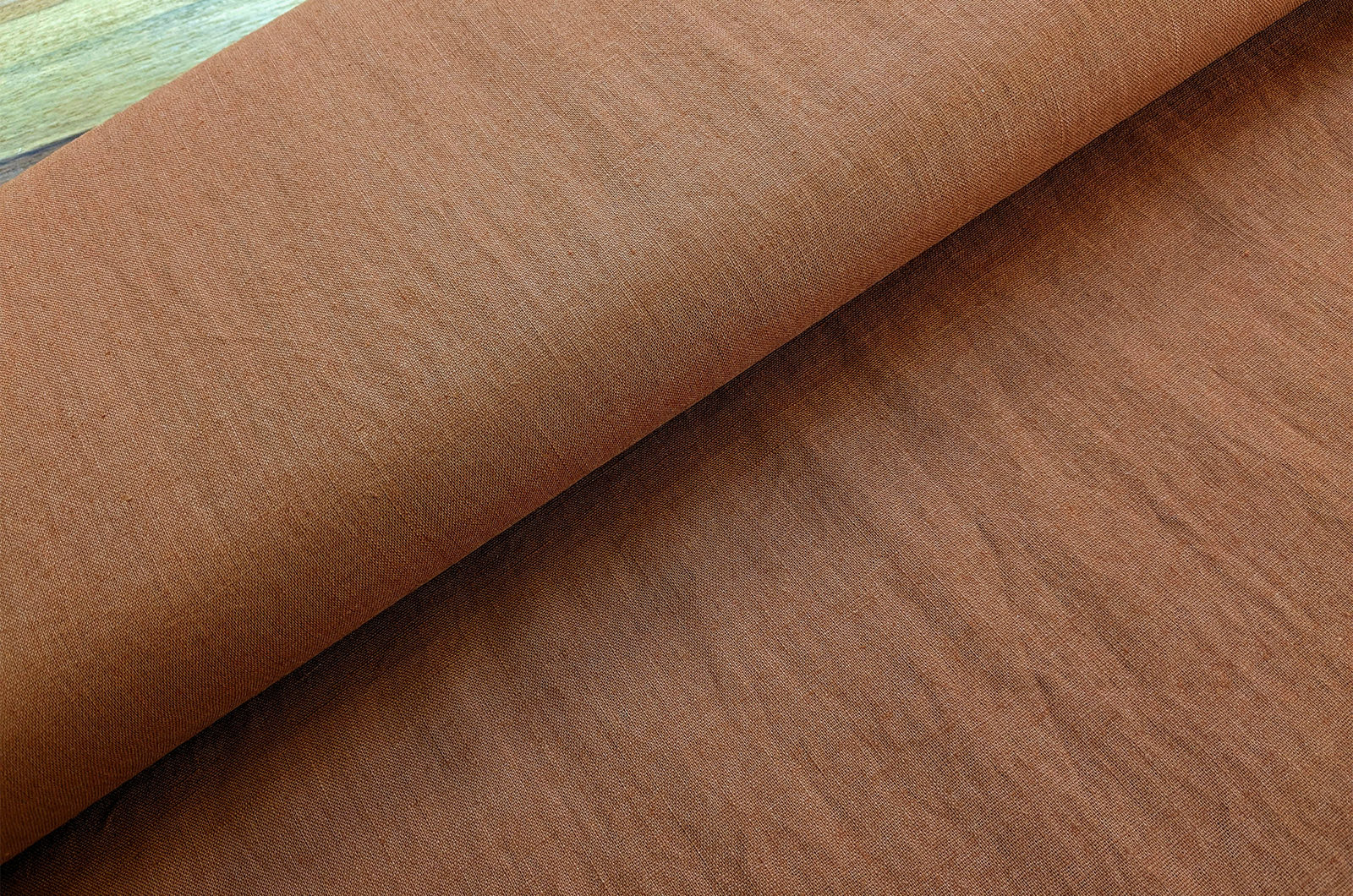 Buy 352-rust Washed summer linen * From 50 cm