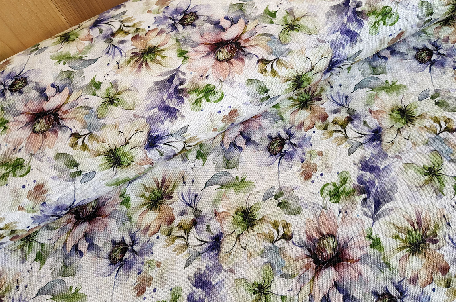 Acheter 003-fleurs-vert-amp-violet Fleurs demi lin *Dès 50 cm