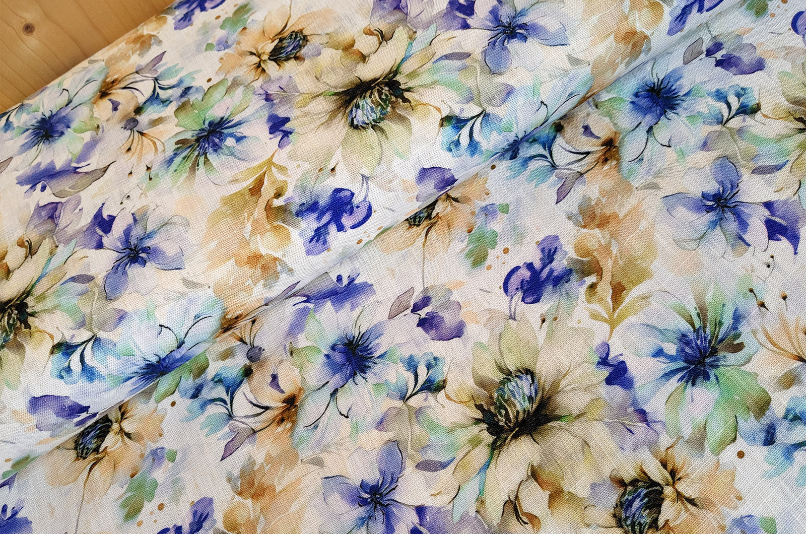 Buy 004-flowers-blue-amp-orange Half linen flowers *From 50 cm