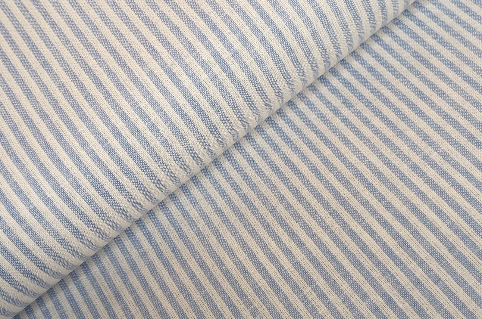 Buy 003-light-blue Half linen stripes * From 50 cm