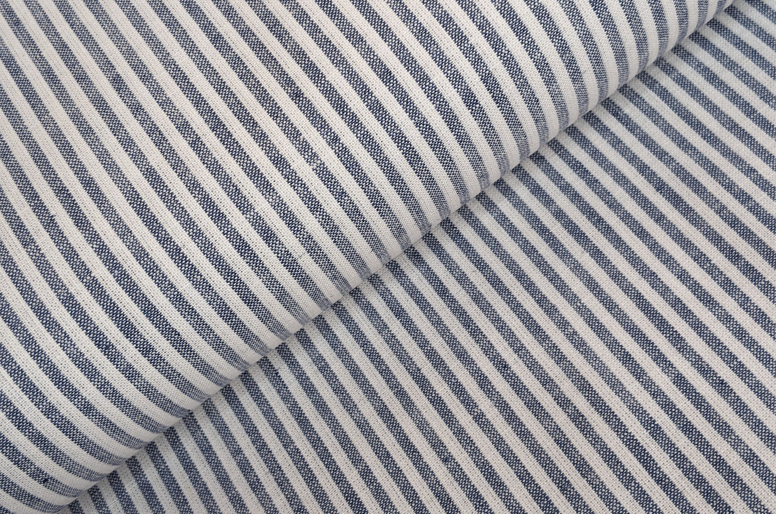 Buy 008-d-blue Half linen stripes * From 50 cm