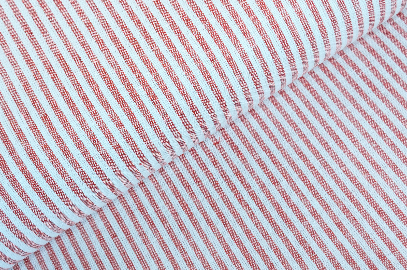Buy 015-red Half linen stripes * From 50 cm
