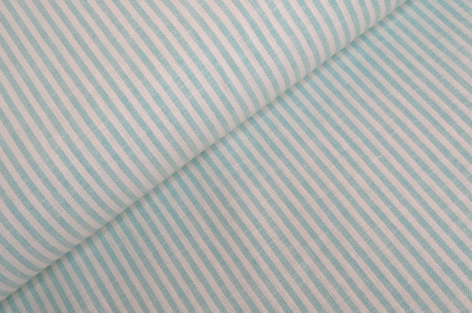 Buy 021-mint Half linen stripes * From 50 cm