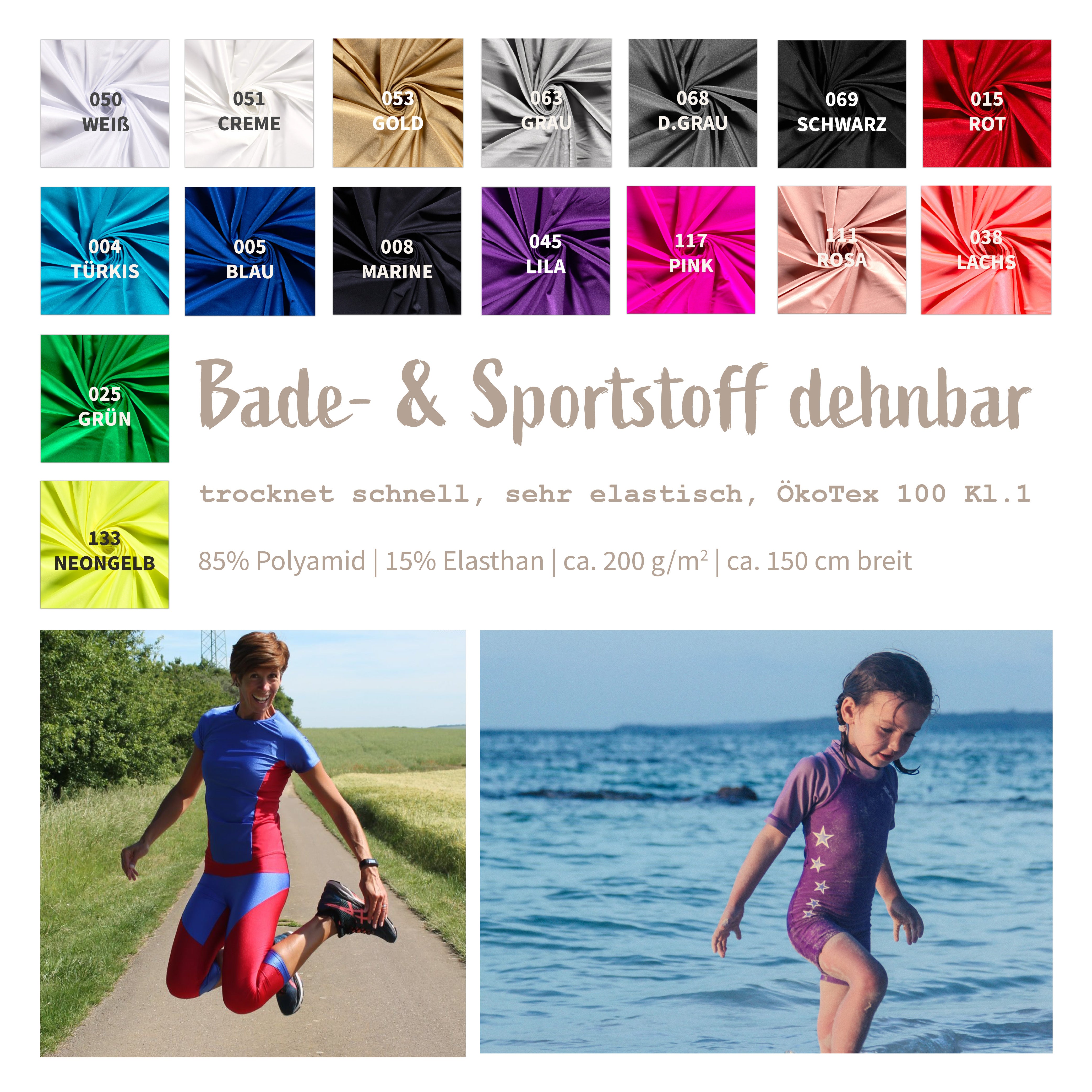 Badestoff | Sportstoff Uni * Ab 50 cm