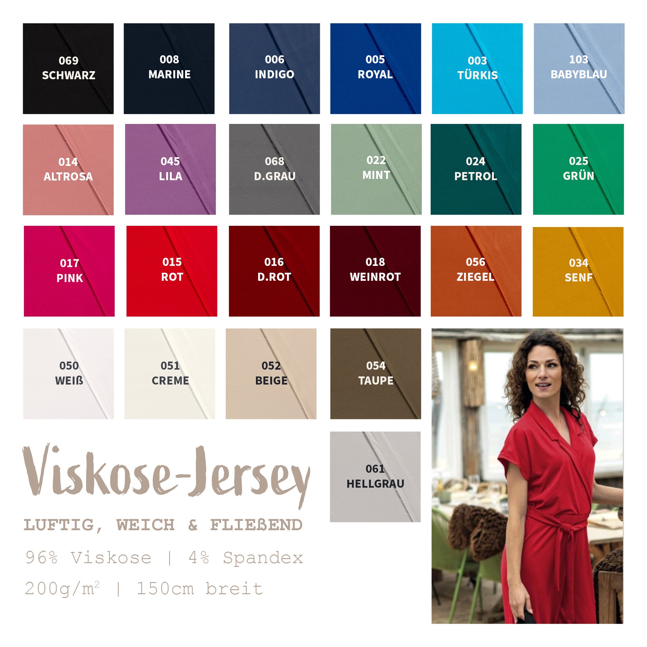 Viskosejersey * Ab 50 cm