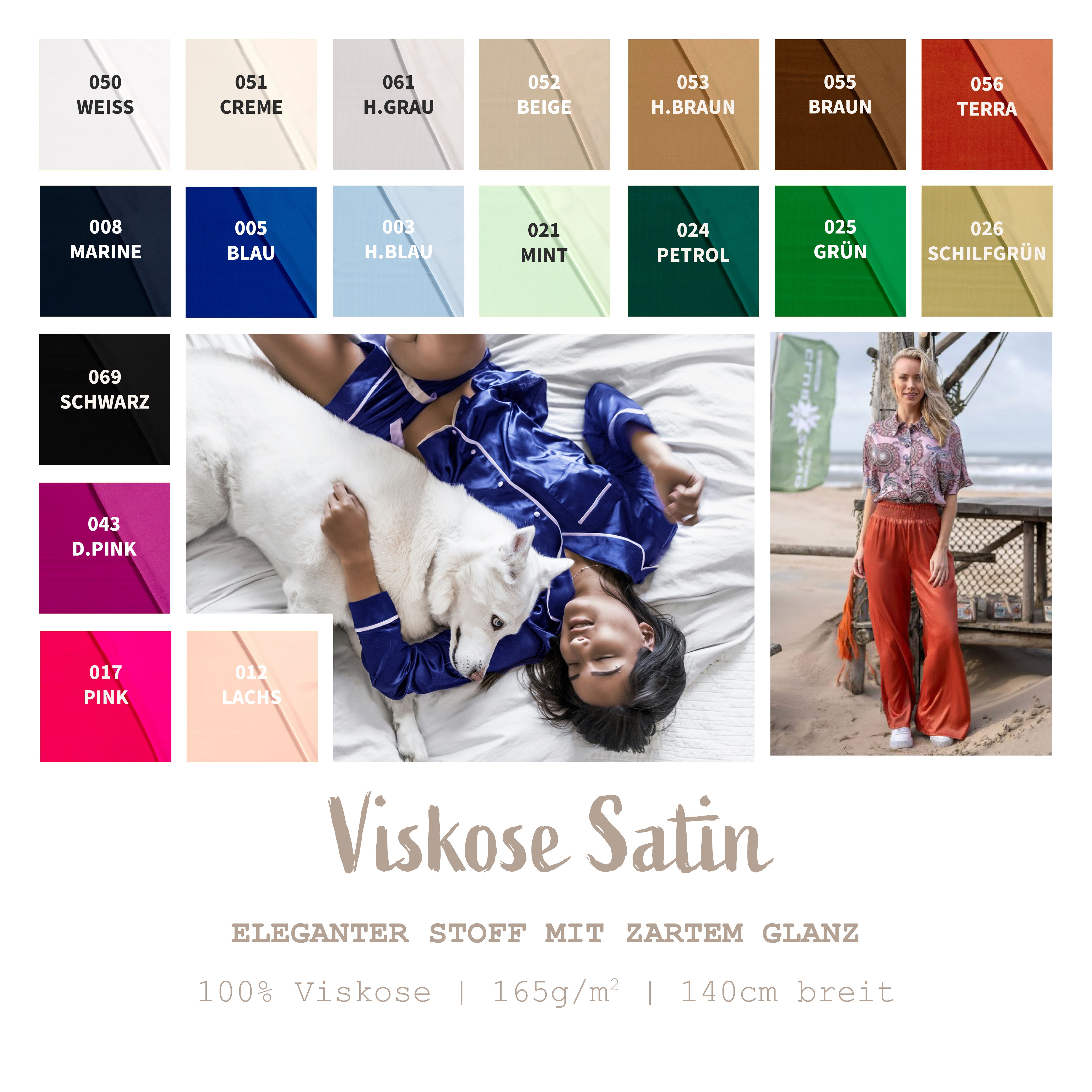 Viskose Satin *Ab 50cm