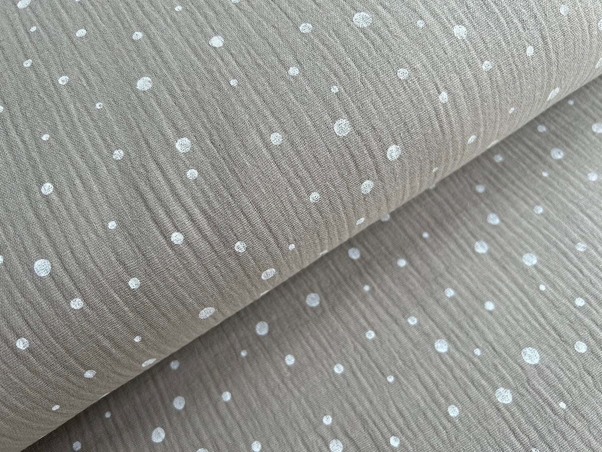 Muslin printed dots *From 25cm