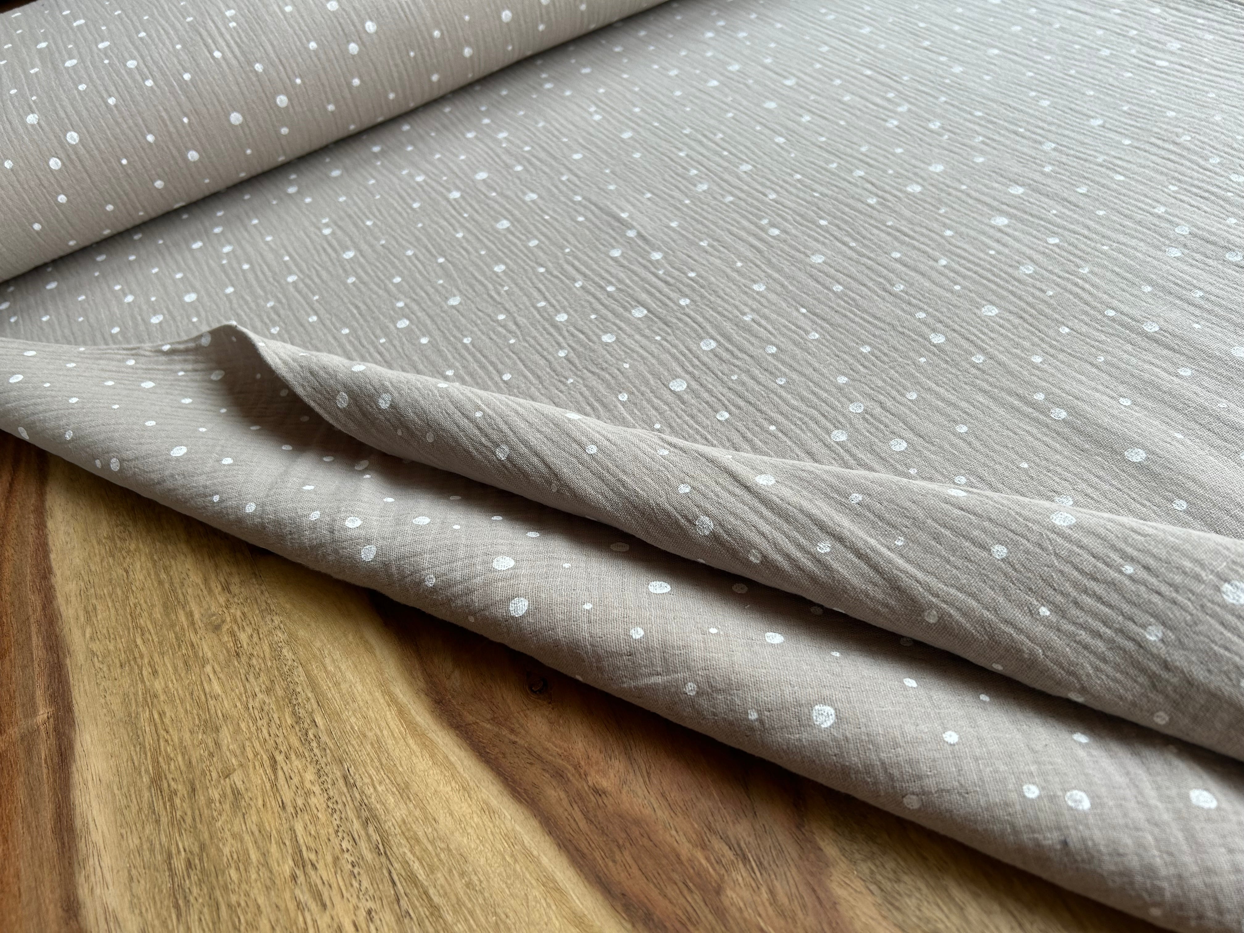 Muslin printed dots *From 25cm