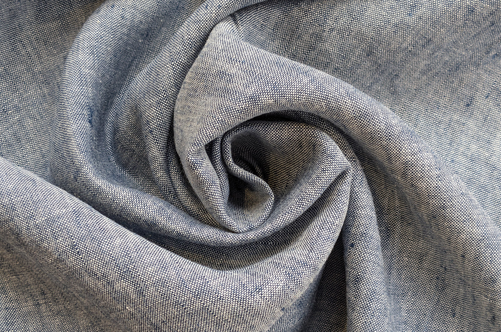 Buy 108-dunkelblau Linen mottled * From 50 cm