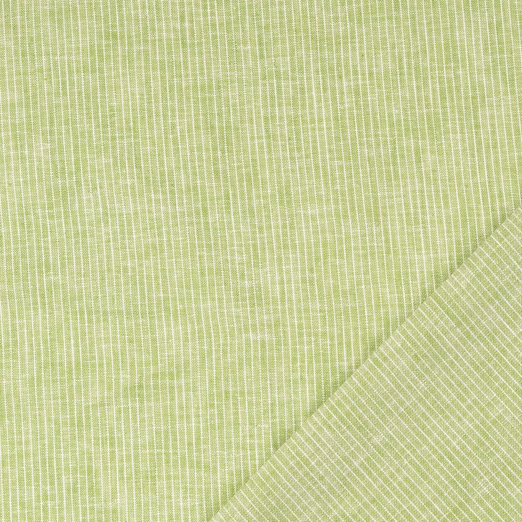 Buy 023-hellgrun Half linen patterned fine stripes * From 50 cm