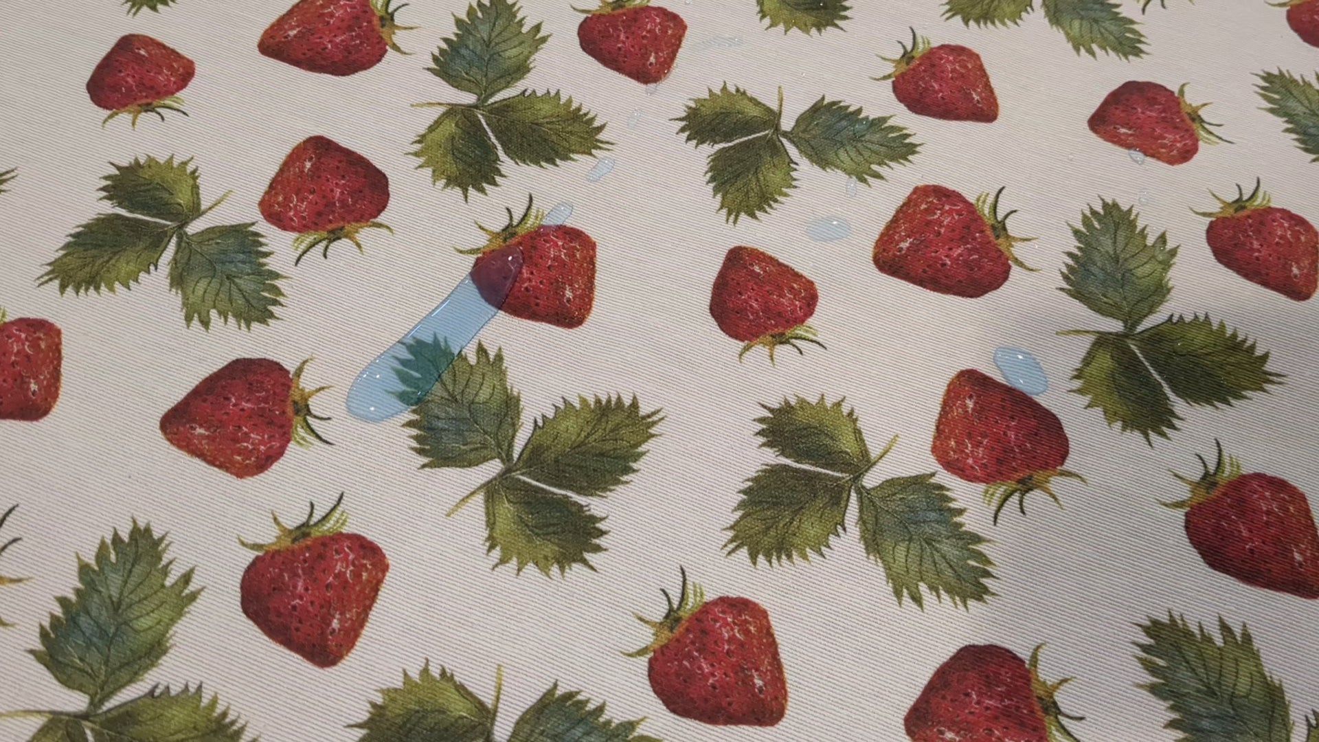 Tischdeckenstoff - Erdbeeren *Ab 50cm - 0