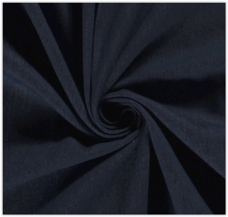 Buy 008-navy Denim fabric heavy pre-washed *From 50 cm